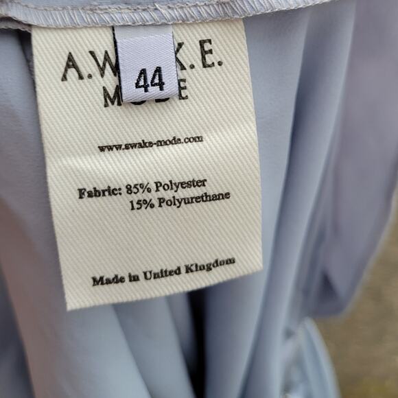 A.W.A.K.E. MODE Asymmetric Draped Midi Skirt Baby Blue 44 Spring Summer 2020 - Picture 9 of 13